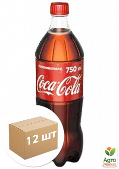 Вода газована ТМ "Coca-Cola" 750мл упаковка 12шт2