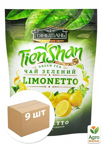 Чай зелений (Лімонетто) ТМ "Тянь-Шань" 80г упаковка 9шт