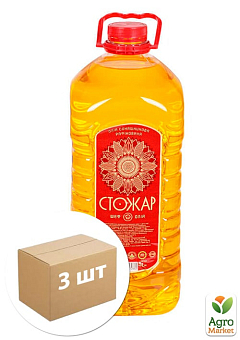 Олія соняшникова (рафінована) ТМ "Стожар" 5л упаковка 3 шт2