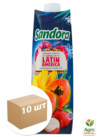 Нектар банан-папайя-лічі ТМ "Sandora" 0,95л упаковка 10шт