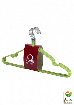 Вішалка для одягу Idea Home металева в силіконі 40,5*21 см (8 шт) Зелений (6722134)1