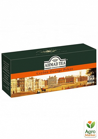 Чай Цейлон (ОР) пачка ТМ «Ахмад» 25 пакетиків 2г упаковка 16шт - фото 2