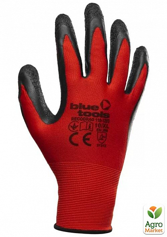 Стрейчевые перчатки с латексным покрытием BLUETOOLS Recodrag (120 пар) (110-1203)