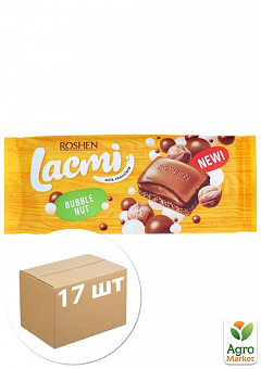 Шоколад Bubble Nut с шоколадно-ореховой начинкой ПКФ ТМ "Lacmi" 85г упаковка 17шт1