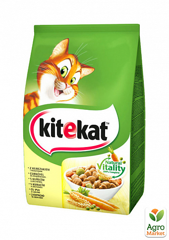 Корм для кішок Natural Vitality (курка з овочами) ТМ "Kitekat" 1,8 кг