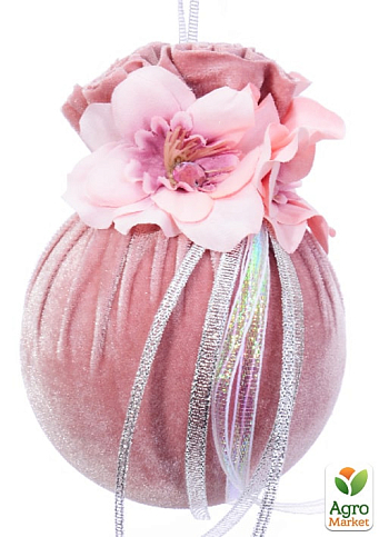 Ялинкова Куля З Квітковою Симетрією "Рожева Перлина" 10См (085-013)