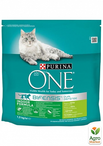 Сухий корм для домашніх кішок (з індичкою) ТМ "Purina ONE" 1,5 кг