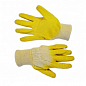 Перчатки стекольщика (б/п, желтое латексное покрытие на ладони) №16-200