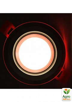 LED панель Lemanso LM1036 Сяйво 6W 450Lm 4500K + червоний 85-265V / коло + скло (336101)1