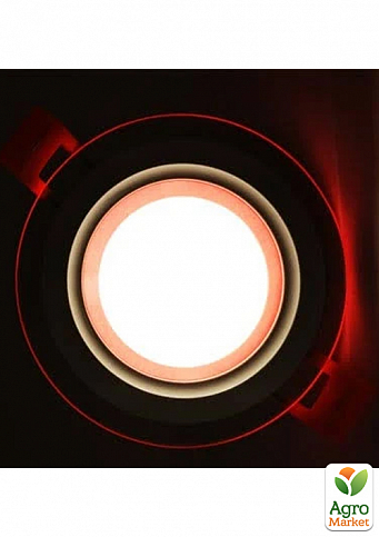 LED панель Lemanso LM1036 Сяйво 6W 450Lm 4500K + красный 85-265V / круг + стекло (336101)