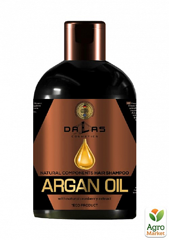 Шампунь для волос "Dalas" с натуральным экстрактом клюквы и аргановым маслом 1000г