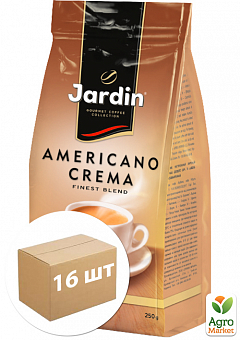 Кава американо крему зерно ТМ "Jardin" 250г упаковка 16 шт1