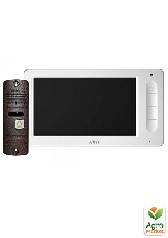 Комплект відеодомофону Arny AVD-7006 white+brown1