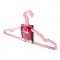 Вешалка для одежды Idea Home металлическая в силиконе 39,4*21 см (8 шт) Розовый (6707233)