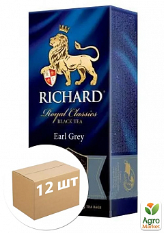 Чай Ерл грей (пачка) ТМ "Richard" 25 пакетиків по 2г упаковка 12шт1