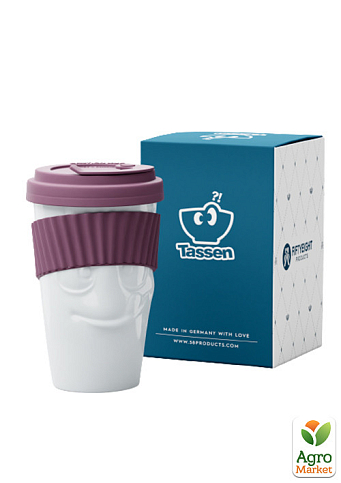 Чашка с крышкой Tassen "Вкуснота", (400 мл), фарфор, фиолетовый (TASS29002) - фото 2