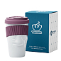 Чашка з кришкою Tassen "Смакота", (400 мл), порцеляна, фіолетовий (TASS29002) купить