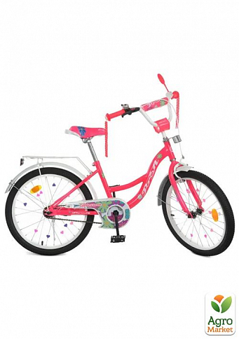 Велосипед детский PROF1 20д. Blossom, SKD45,фонарь,звонок,зеркало,подножка,малиновый (Y20302N)