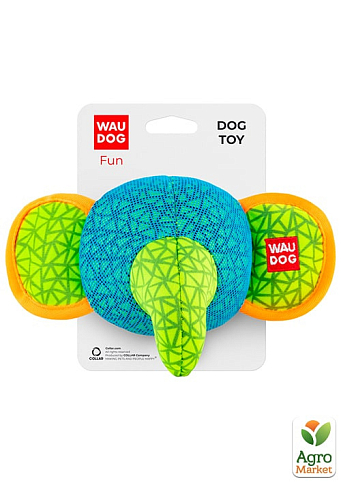 Игрушка для собак WAUDOG Fun, "Слон", Ш 20 см, Д 14 см голубой (62042) - фото 2
