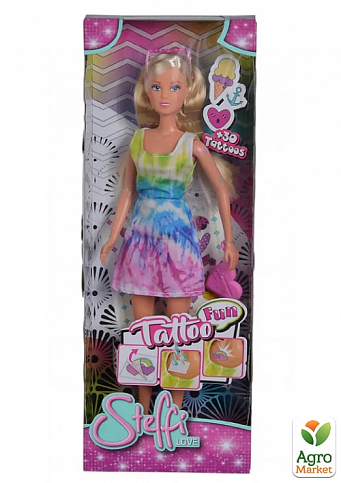 Кукла Штеффи "Веселое тату" с наклейками 30 шт, с аксессуарами, 3+ Simba Toys