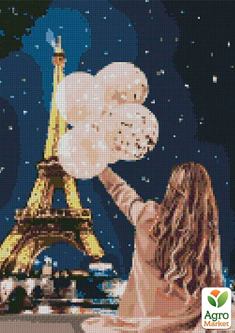 Алмазная мозаика - Незабываемый вечер в Париже Идейка AMO7048