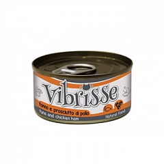 Vibrisse Влажный корм для кошек с тунцом и куриной ветчиной  70 г (1276850)1