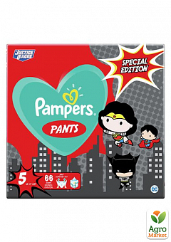 PAMPERS Детские одноразовые подгузники-трусики Pants Размер 5 Junior (12-17 кг) Джайнт Плюс Упаковка 66 шт2