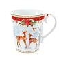 Чашка фарфоровая "Рождественская мелодия", олени, 275 мл (R1101#CHTR)