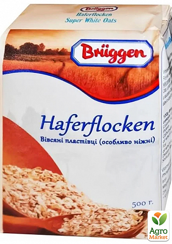 Вівсяні пластівці "Bruggen" Німеччина 500г упаковка 20шт - фото 2