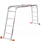 Лестница-трансформер алюминиевая BLUETOOLS (4х4 ступени) (160-9404) купить