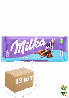 Шоколад Bubbles (пористый) ТМ "Milka" 100г упаковка 13шт1