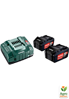 Комплект акумуляторів Metabo (Li-Power 18 В, 5.2 А*год, 2 шт.) + зарядний пристрій ASC 145 (685051000)1