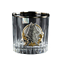 Набор для виски «Лидер», графин с овалом, 6 бокалов, платина, серебро, золото, хрусталь (B7SEN2PG)