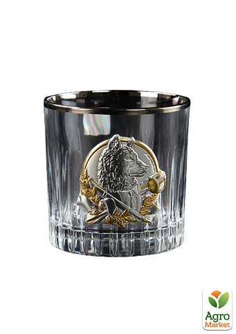 Набор для виски «Лидер», графин с овалом, 6 бокалов, платина, серебро, золото, хрусталь (B7SEN2PG) - фото 3