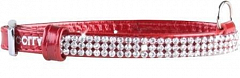 Нашийники Коллар Бриллианс нашийник для дрібних порід "полотно стрази" (ширина 12мм, довжина 21-29см) 33083 червоний (3186600)1