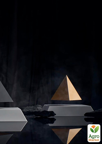 Левитирующая пирамида FLYTE, белое основание, золотистая пирамида (01-PY-WGD-V1-0) - фото 2