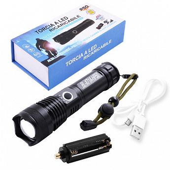 Фонарь Police X71A-HP50, ЗУ micro USB, 1x18650/3xAAA, zoom, индикация заряда, Box - фото 2