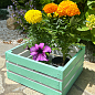 Ящик дерев'яний для зберігання декору та квітів "Прованс" довжина 25см, ширина 27см, висота 13см. (бірюзовий)