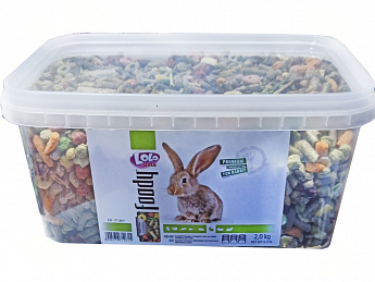 Корм сухий ЛолоПетс Повнораціонний корм для кролика пластик 3 л 2 кг (7126150)