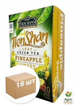 Чай зелений (Ананас солодкий) пачка ТМ "Тянь-Шань" 20 пірамідок упаковка 18шт2