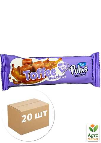 Вафельный батончик со вкусом ореха TM "Polus" 30 г упаковка 20 шт
