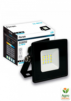 Прожектор LED LL-9010 10Вт 750Lm  6400K 230V  Черный  IP 65 (40060)1