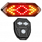 Велофонарь FY-1820 с указанием поворотов (red+yellow), ЗУ micro USB, встр. аккум., пульт управления, CR2032