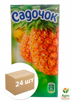 Нектар ананасово-яблучний (з трубочкою) ТМ "Садочок" 0,5л упаковка 24шт1