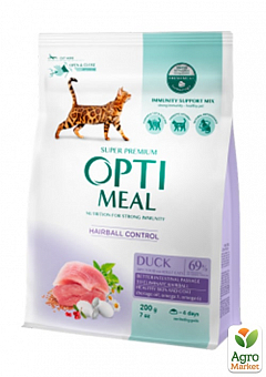 Сухой корм Optimeal Для взрослых кошек Утка 1.3 кг (3071890)2