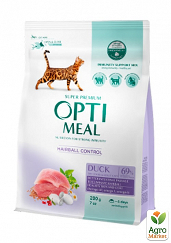 Сухой корм Optimeal Для взрослых кошек Утка 1.3 кг (3071890)
