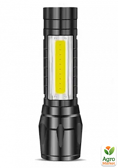 Ліхтарик акумуляторний XPE + COB Light USB заряджання1