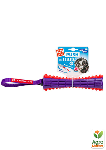Игрушка для собак Полка с пищалкой отключаемая GiGwi Push to mute, TPR Резина, нейлон, 17 см (75323) - фото 2