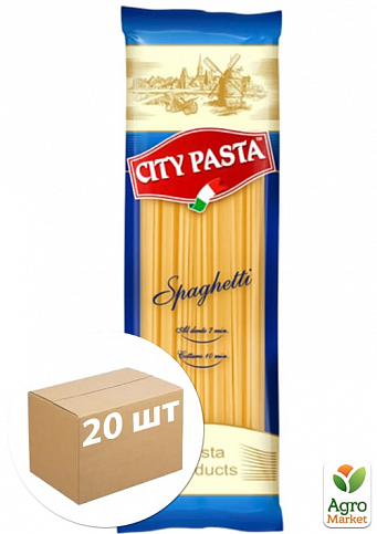 Спагеті ТМ "СітіПаста" 0,4 кг упаковка 20шт