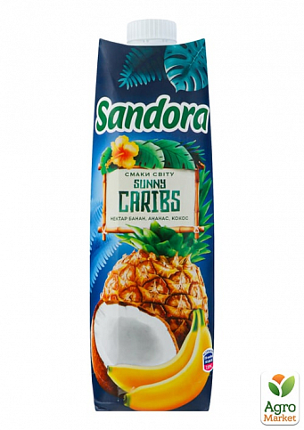 Нектар ананас-кокос-банан ТМ "Sandora" 0,95л упаковка 10шт - фото 2